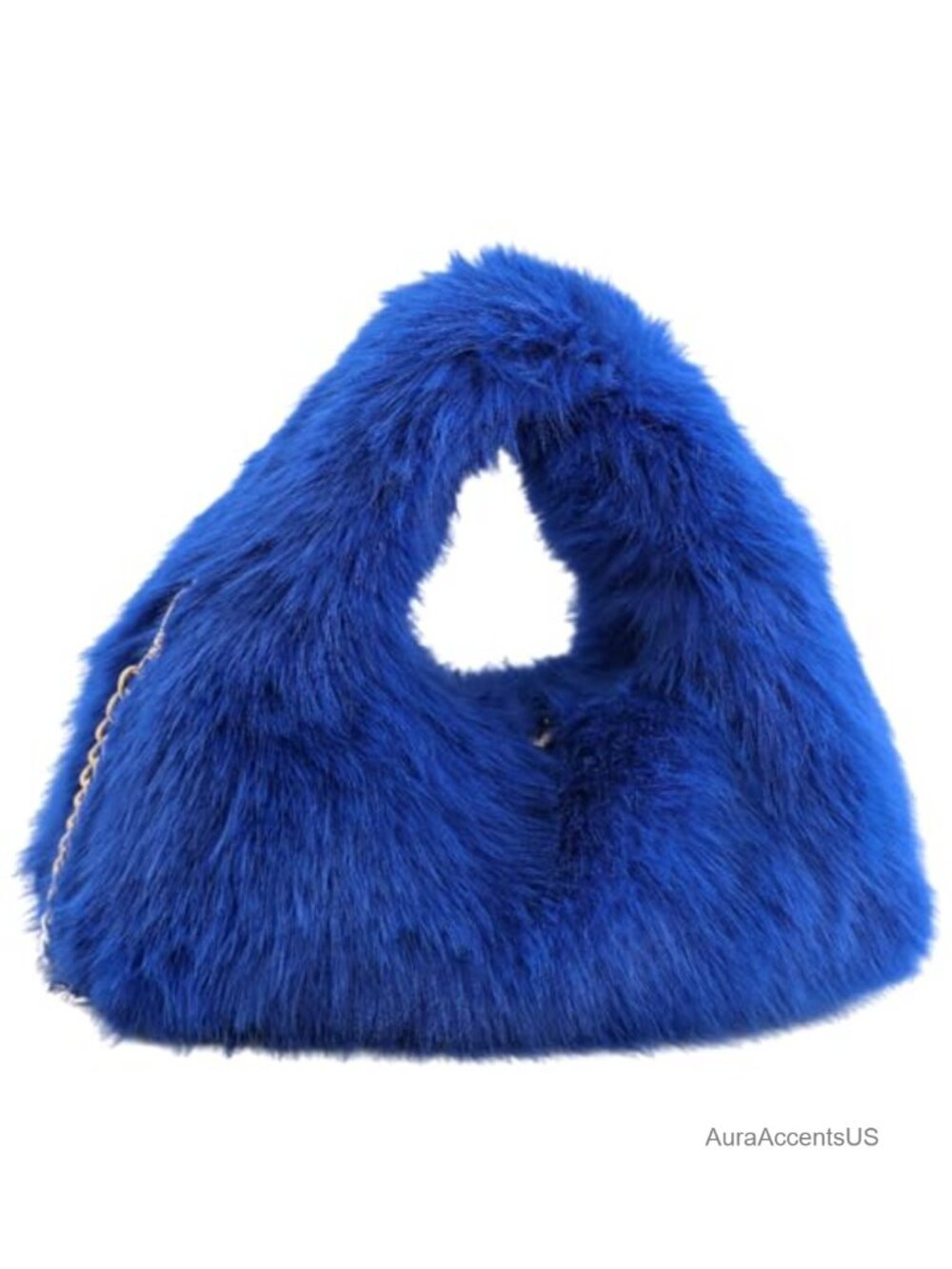 Faux Fur Hobo Shoulder Bag Chain Crossbody Purse Women